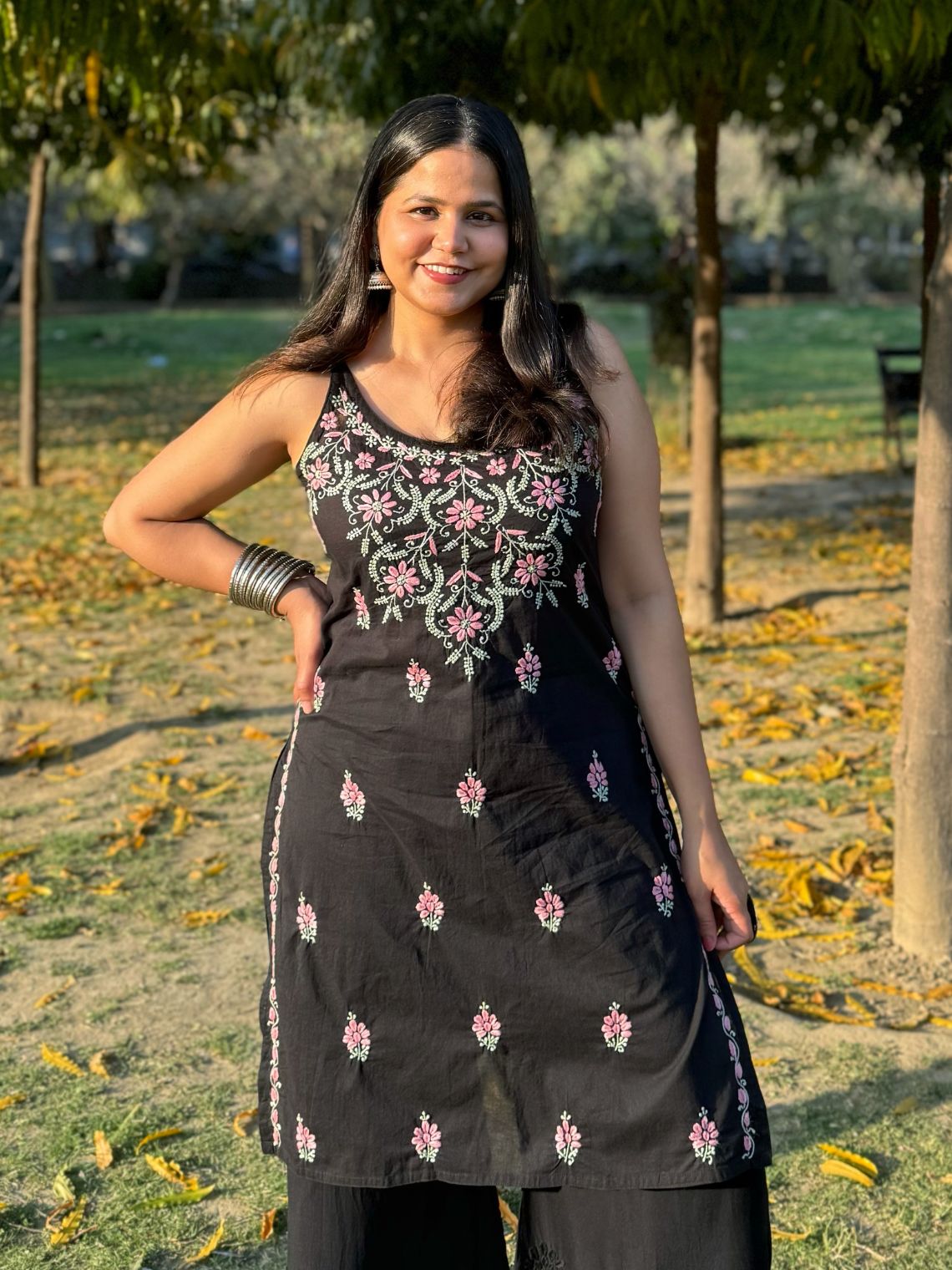 Raas Cotton Multi Color Chikankari Kurti - Chowkhat Lifestyle