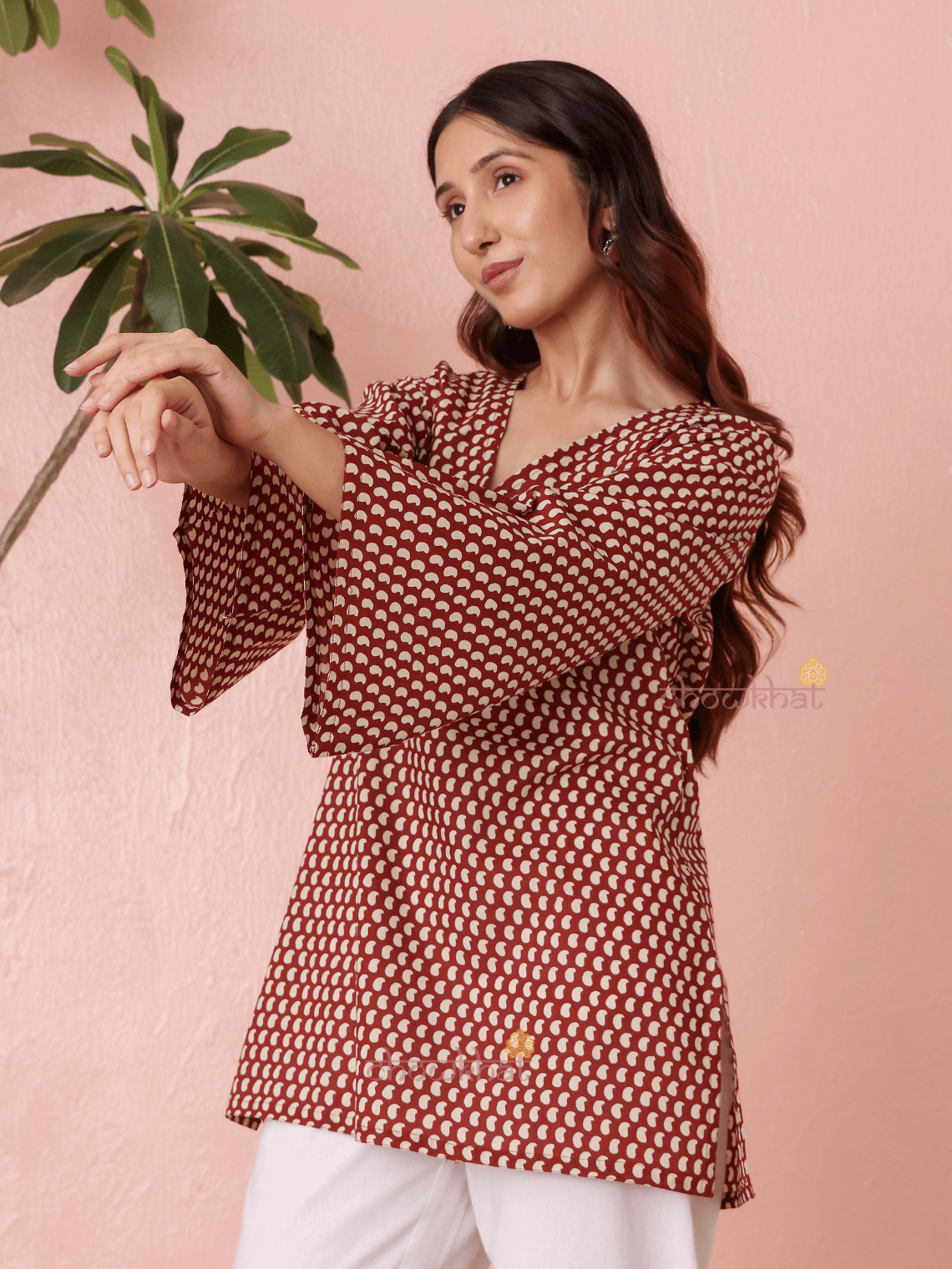 Ambar Short Hand Printed Cotton Kurti - Chowkhat Lifestyle
