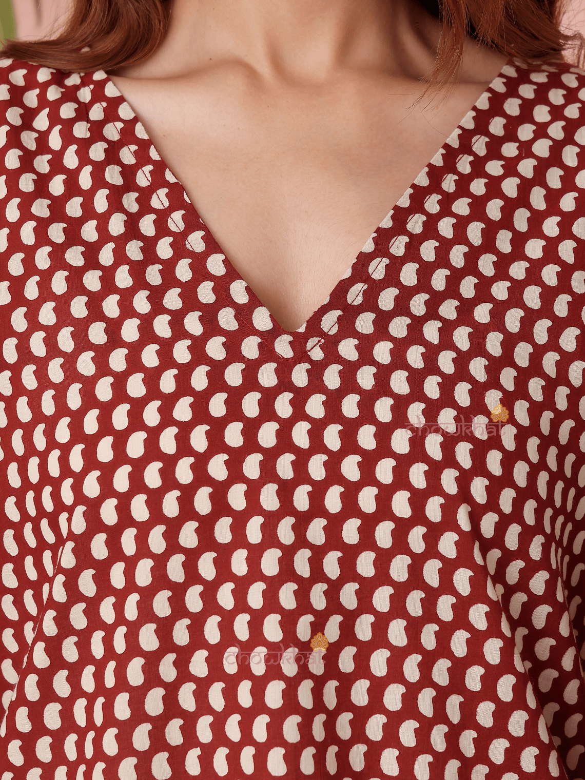 Ambar Short Hand Printed Cotton Kurti - Chowkhat Lifestyle