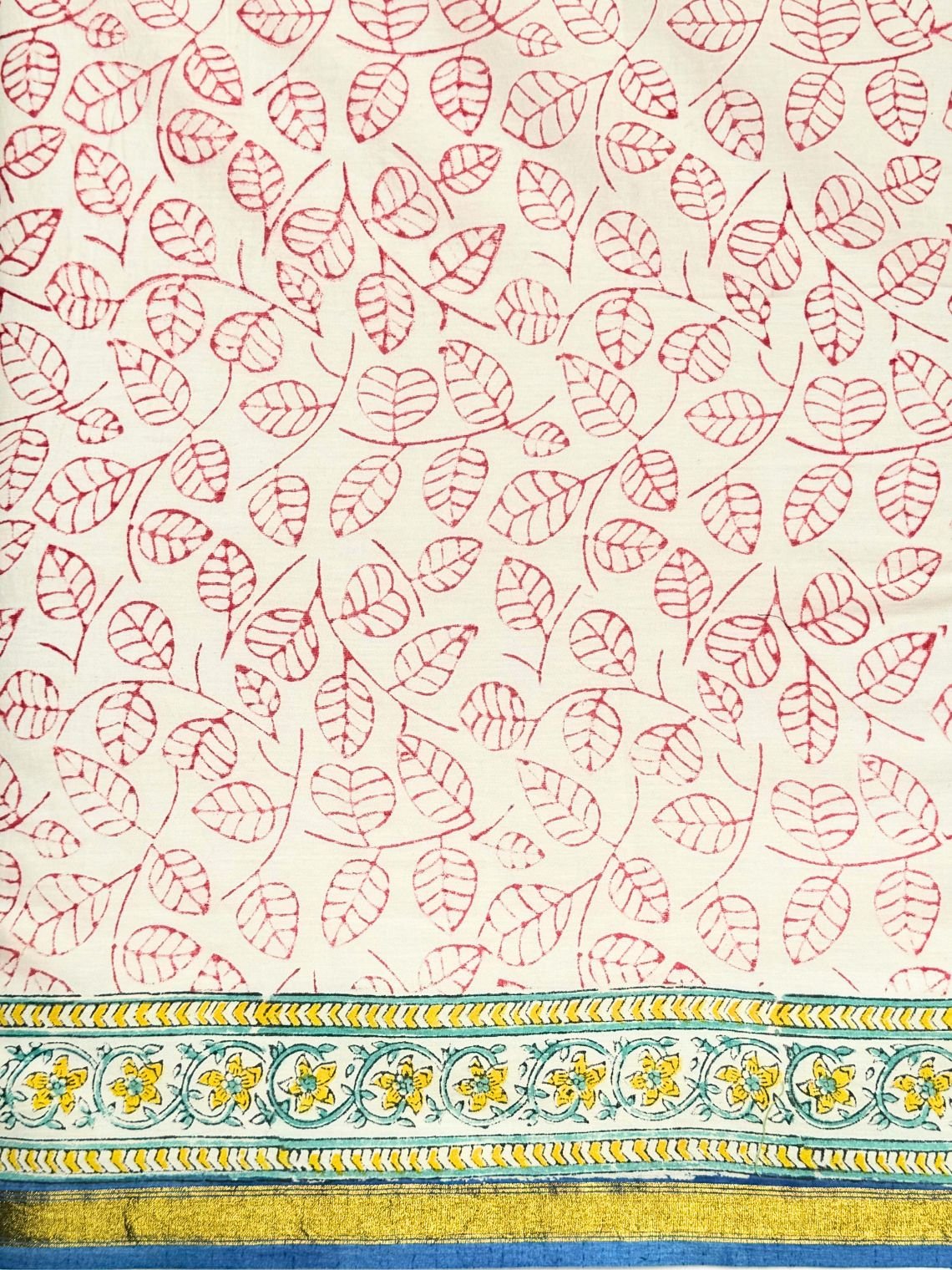 Ishita Pre - Draped Hand Block Mul Cotton Saree - Chowkhat Lifestyle