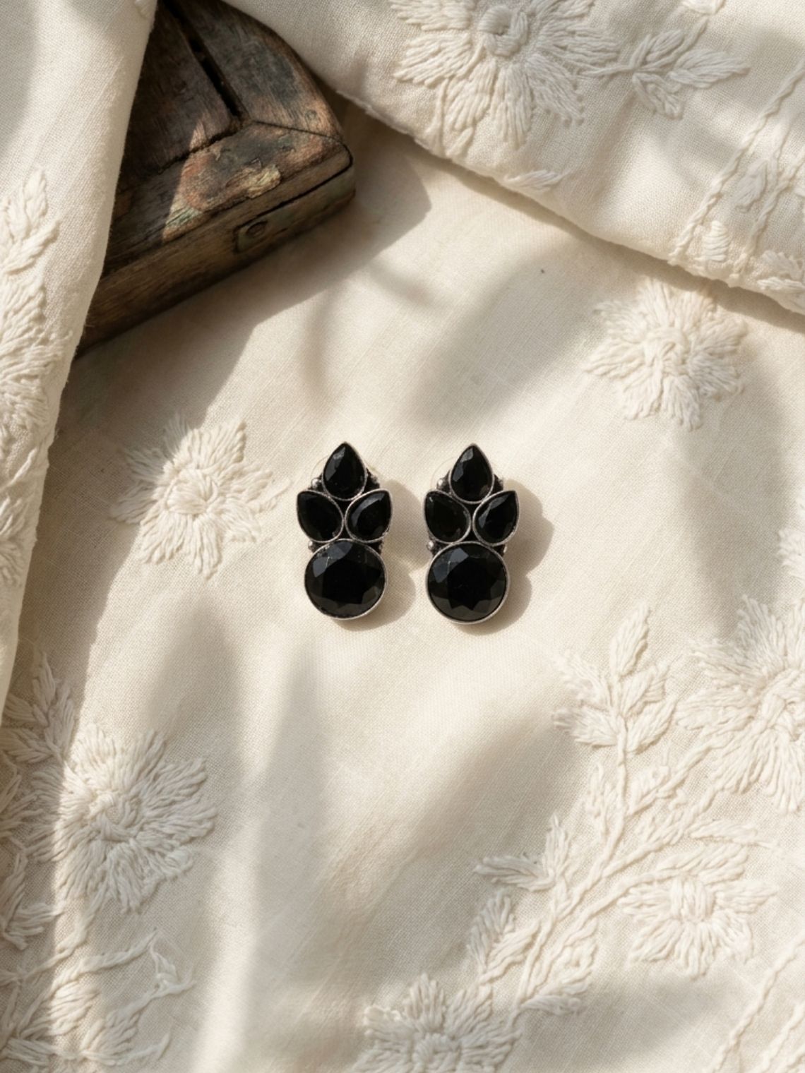 Classic Stone Oxidised Earrings - Chowkhat Lifestyle