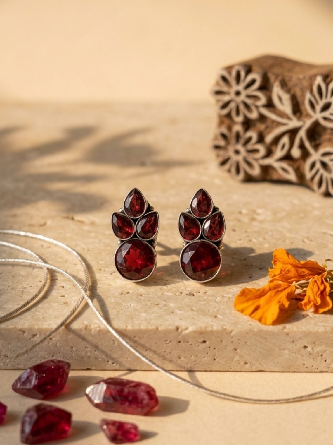 Classic Stone Oxidised Earrings - Chowkhat Lifestyle