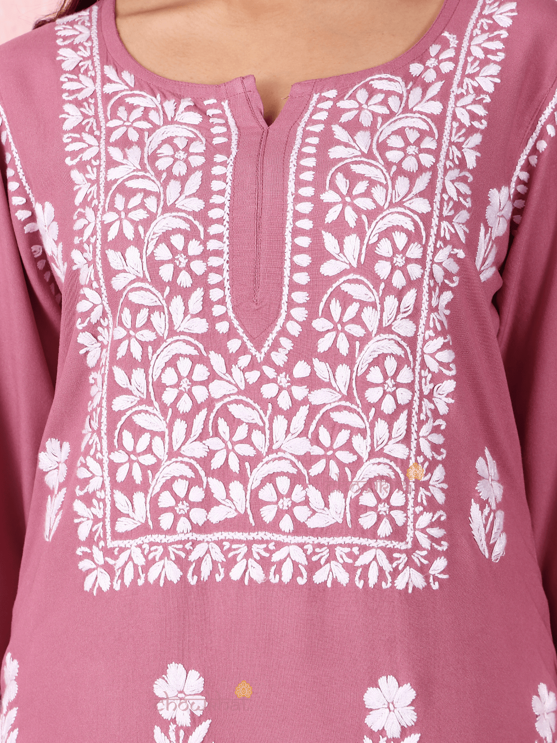 Lara Premium Rayon Straight Chikankari Kurti & Palazzo Set - Chowkhat Lifestyle