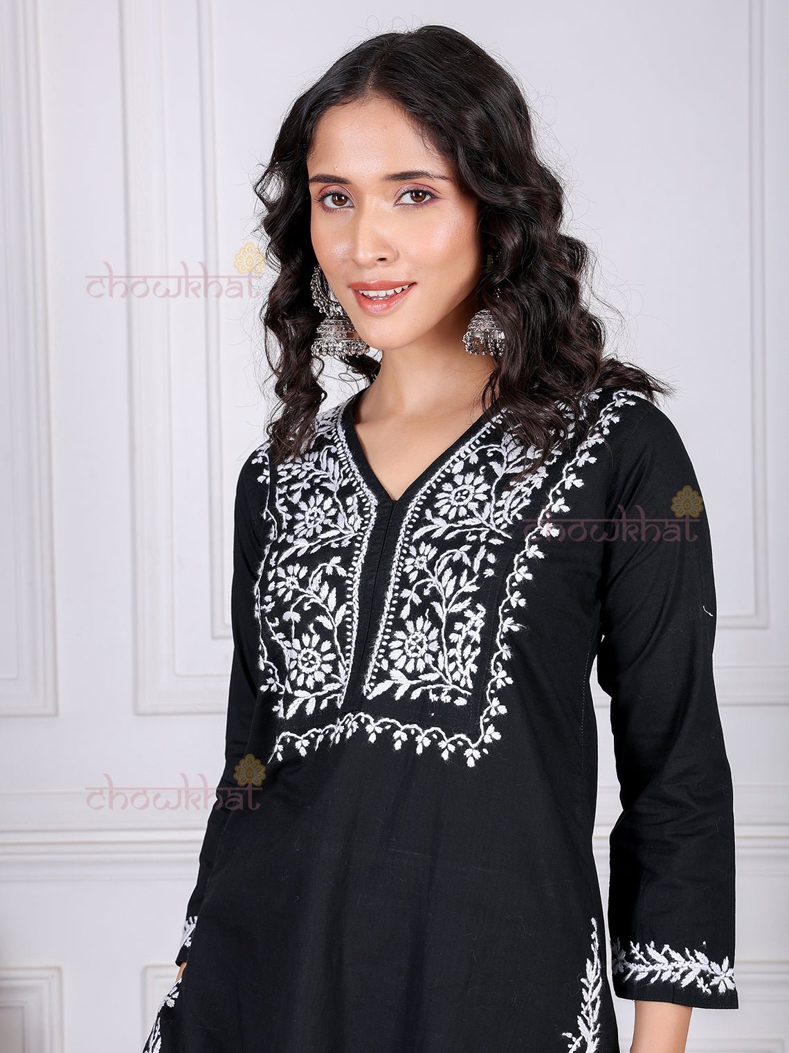 Asin Cotton Chikankari Kurti & Palazzo Set - Chowkhat Lifestyle