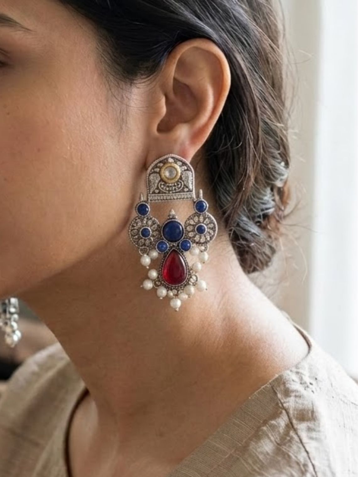 Jaltarang German Silver Earrings - Chowkhat Lifestyle