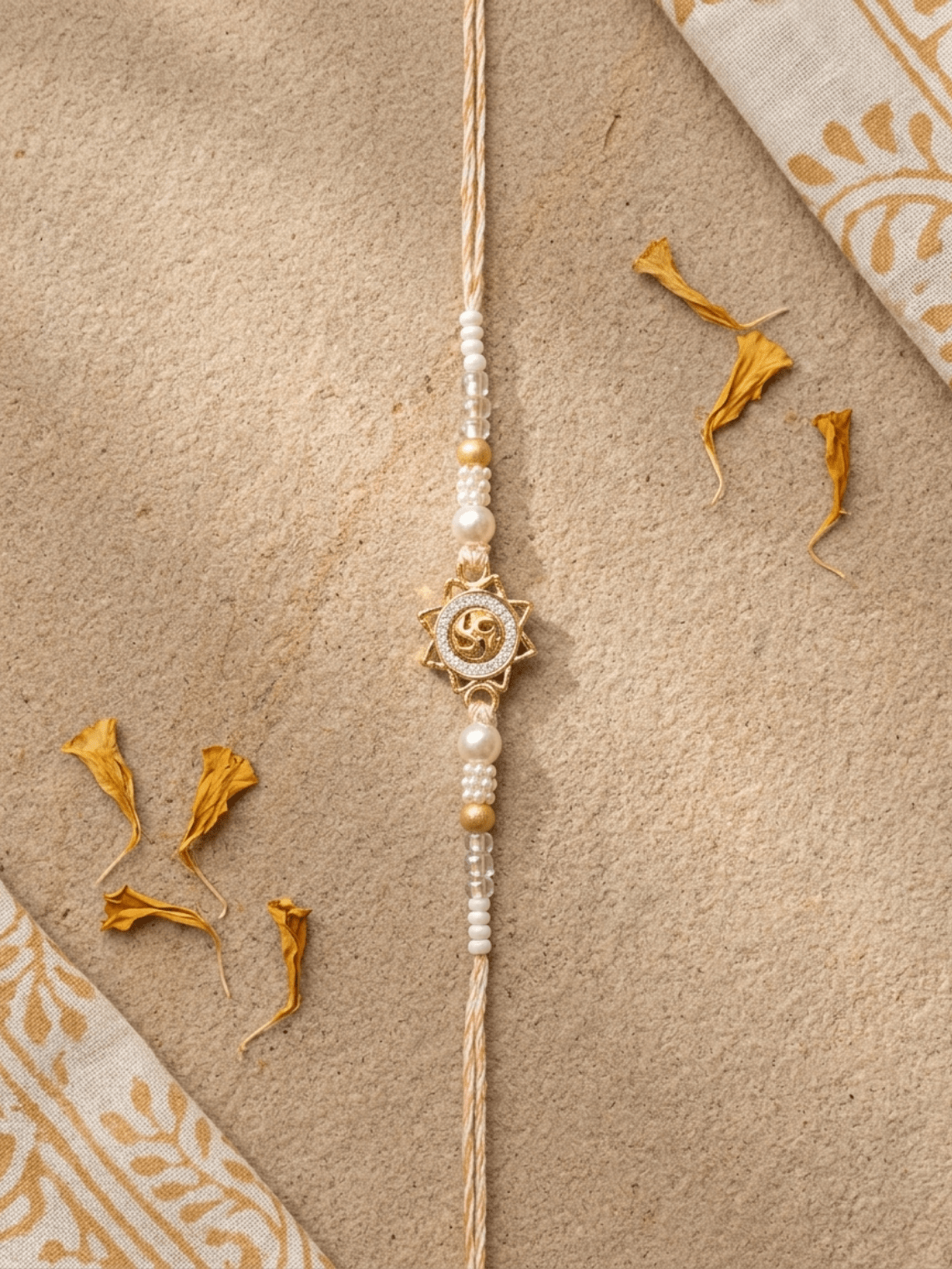 Handcrafted Pearl Rakhi - Chowkhat Lifestyle