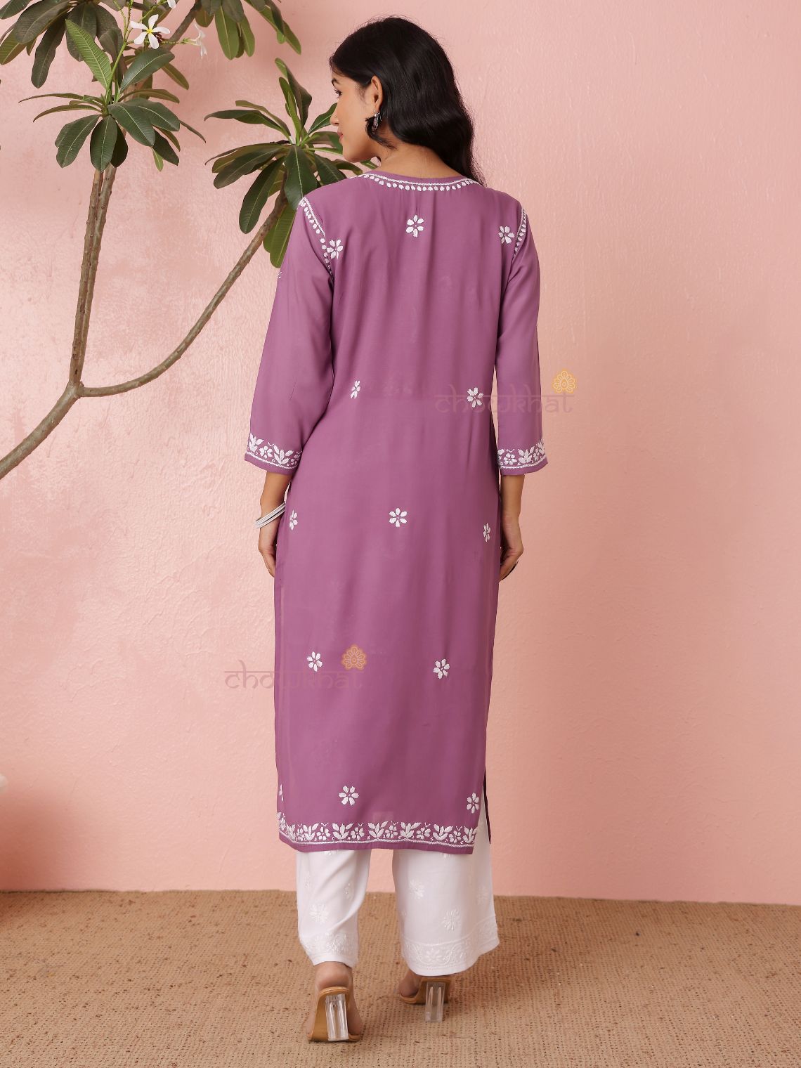 Hania Modal Straight Long Chikankari Kurti