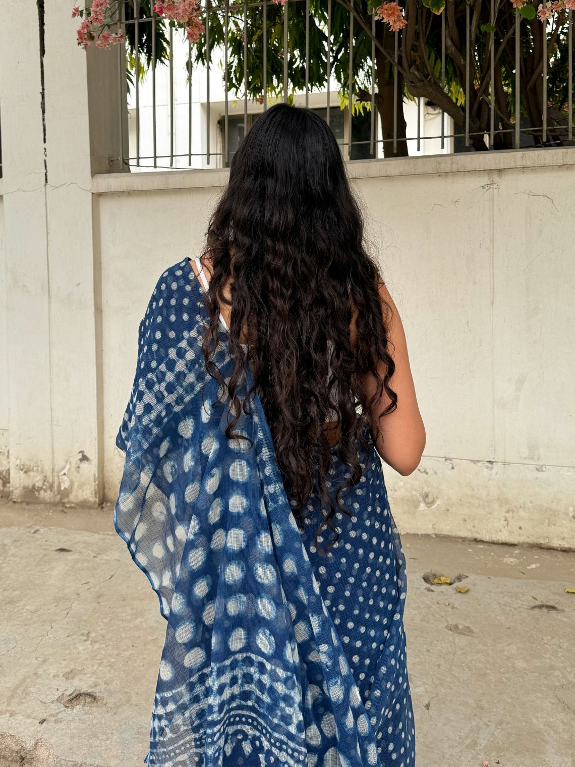 Leher Pre - Draped Hand Block Kota Doria Saree - Chowkhat Lifestyle
