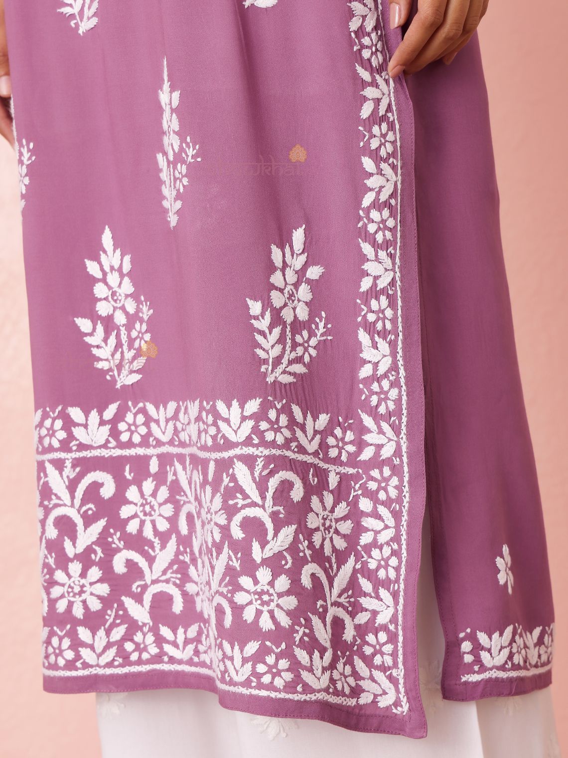 Hania Modal Straight Long Chikankari Kurti