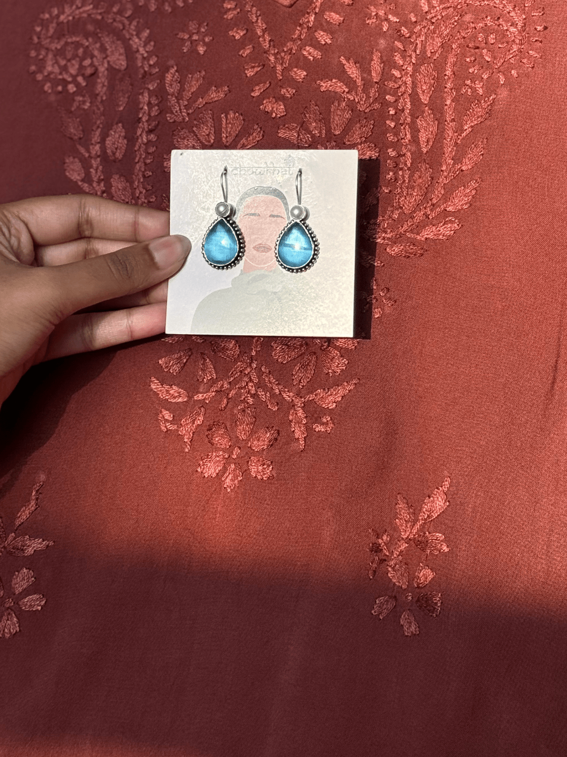 German Silver Pearl hanging Earrings - Chowkhat Lifestyle