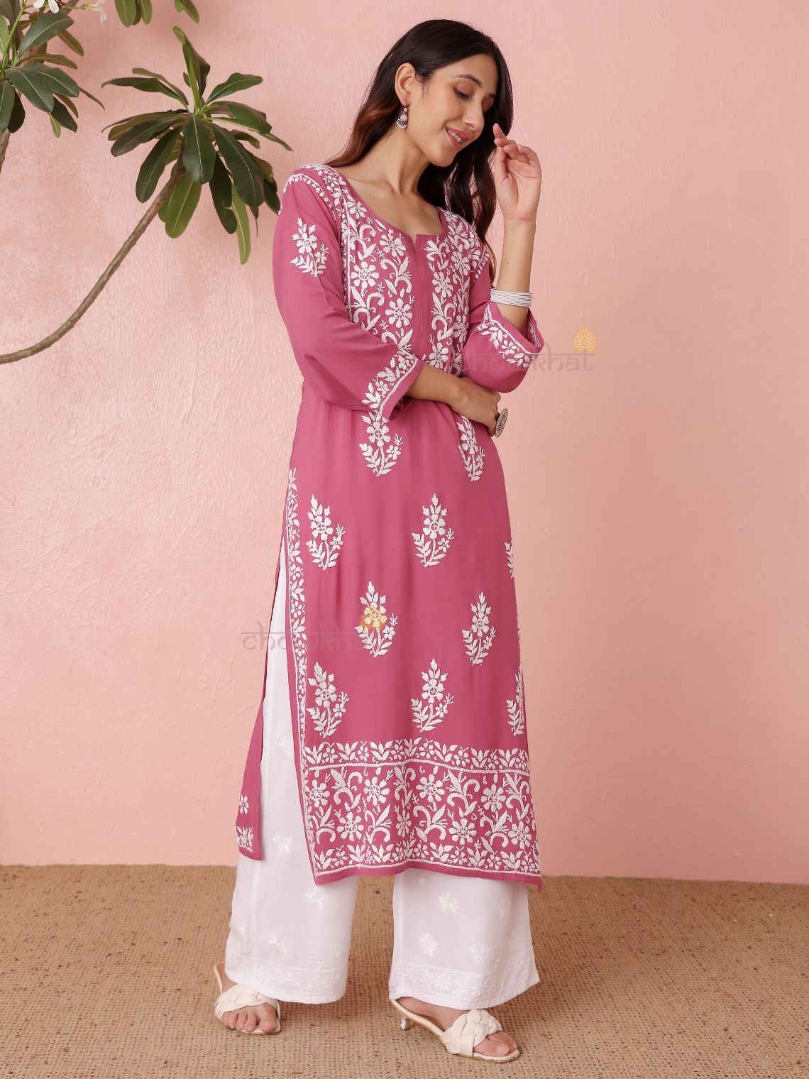 Hania Modal Straight Long Chikankari Kurti