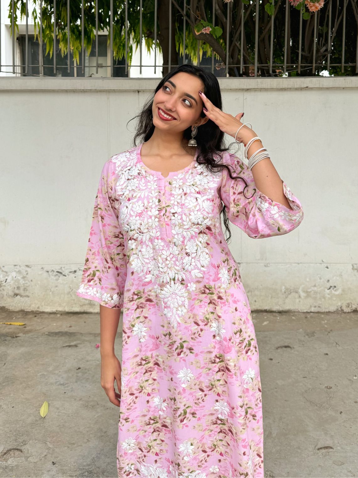 Ishani Rayon Printed Straight Chikankari Kurti - Chowkhat Lifestyle