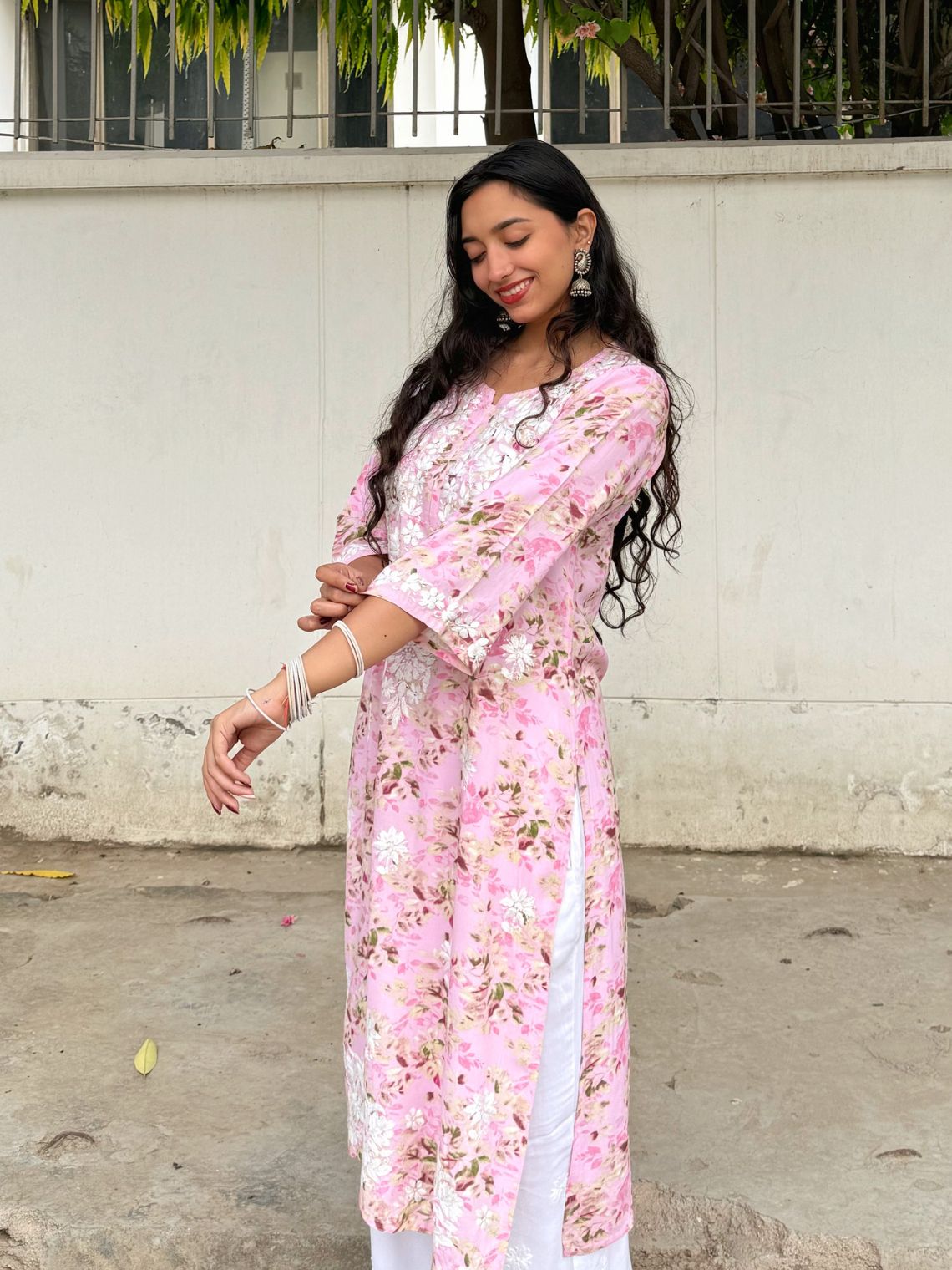 Ishani Rayon Printed Straight Chikankari Kurti - Chowkhat Lifestyle