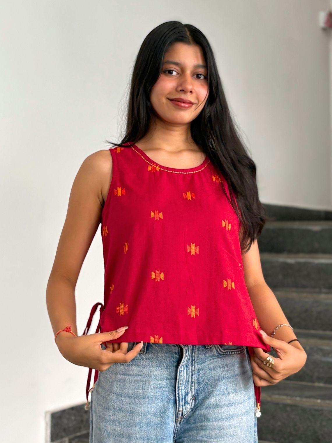 Nysa Handloom Kantha Top - Chowkhat Lifestyle