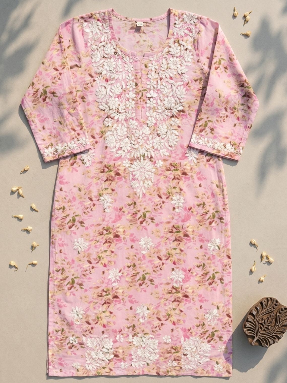 Ishani Rayon Printed Straight Chikankari Kurti - Chowkhat Lifestyle