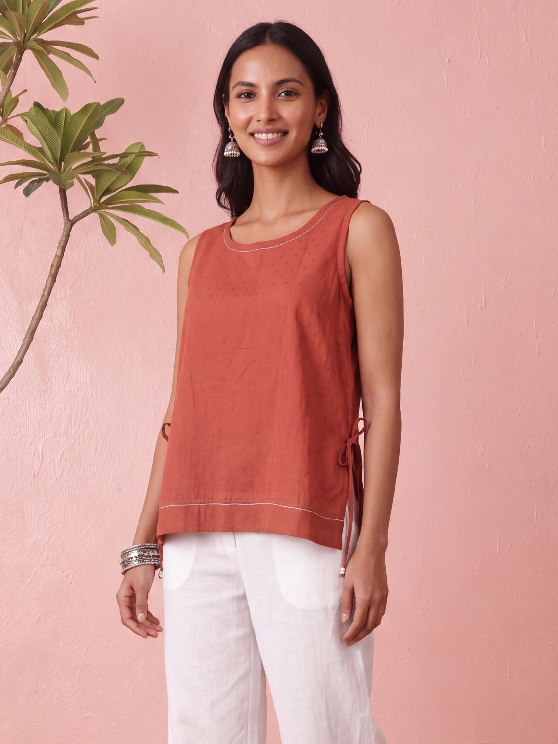 Noor Dobby Cotton Kantha Top - Chowkhat Lifestyle