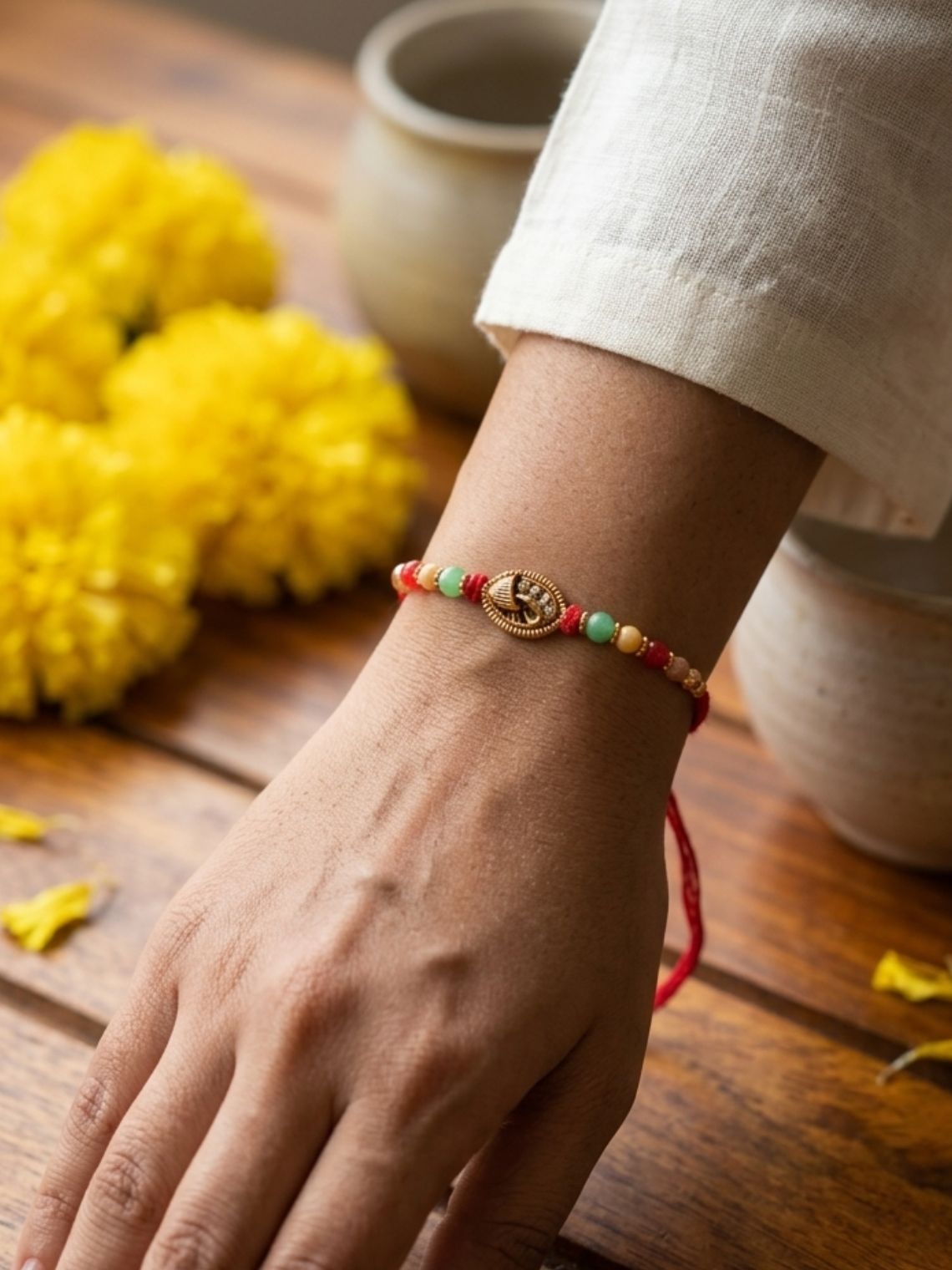 Oval Handcrafted Rakhi