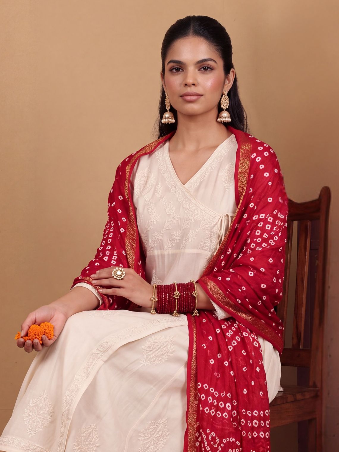 Vibha Bandhani Tapeta Dupatta - Chowkhat Lifestyle