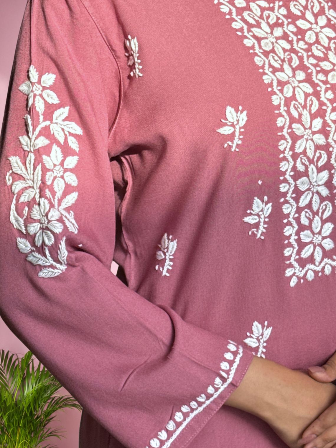 Hoor Premium Rayon A-line Chikankari Kurti - Chowkhat Lifestyle