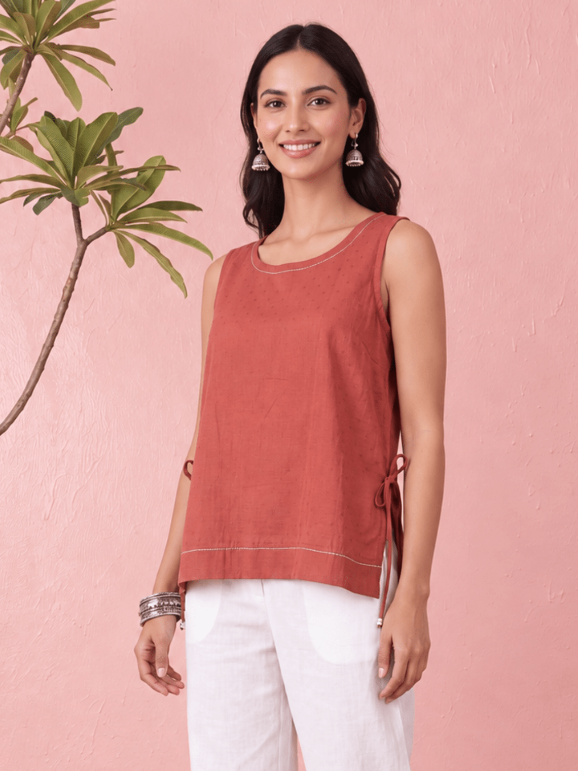 Noor Dobby Cotton Kantha Top - Chowkhat Lifestyle