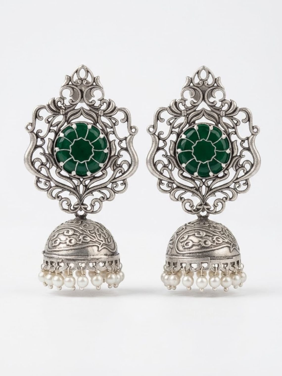 Naqsh German Silver Earrings - Chowkhat Lifestyle