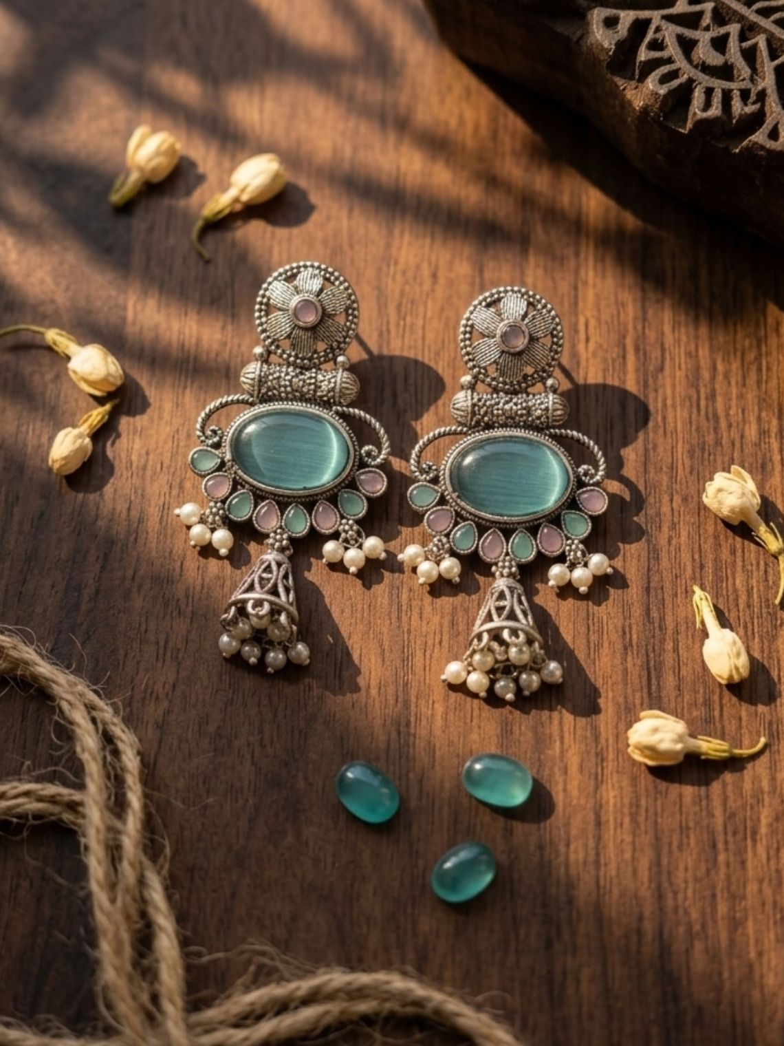 Saaz Oxidised German silver Earrings - Chowkhat Lifestyle