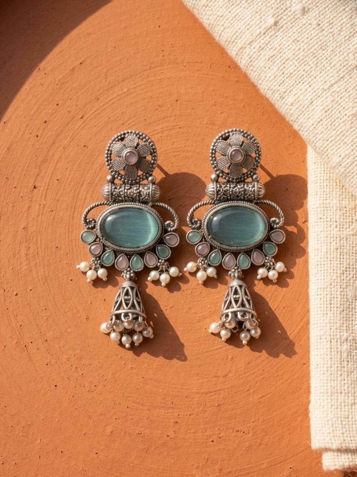 Saaz Oxidised German silver Earrings - Chowkhat Lifestyle