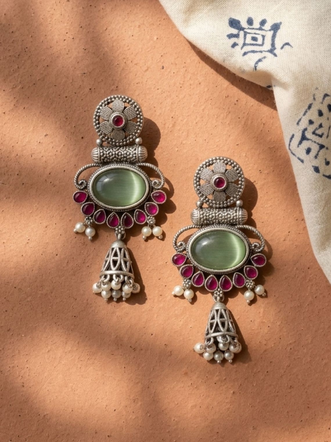 Saaz Oxidised German silver Earrings - Chowkhat Lifestyle