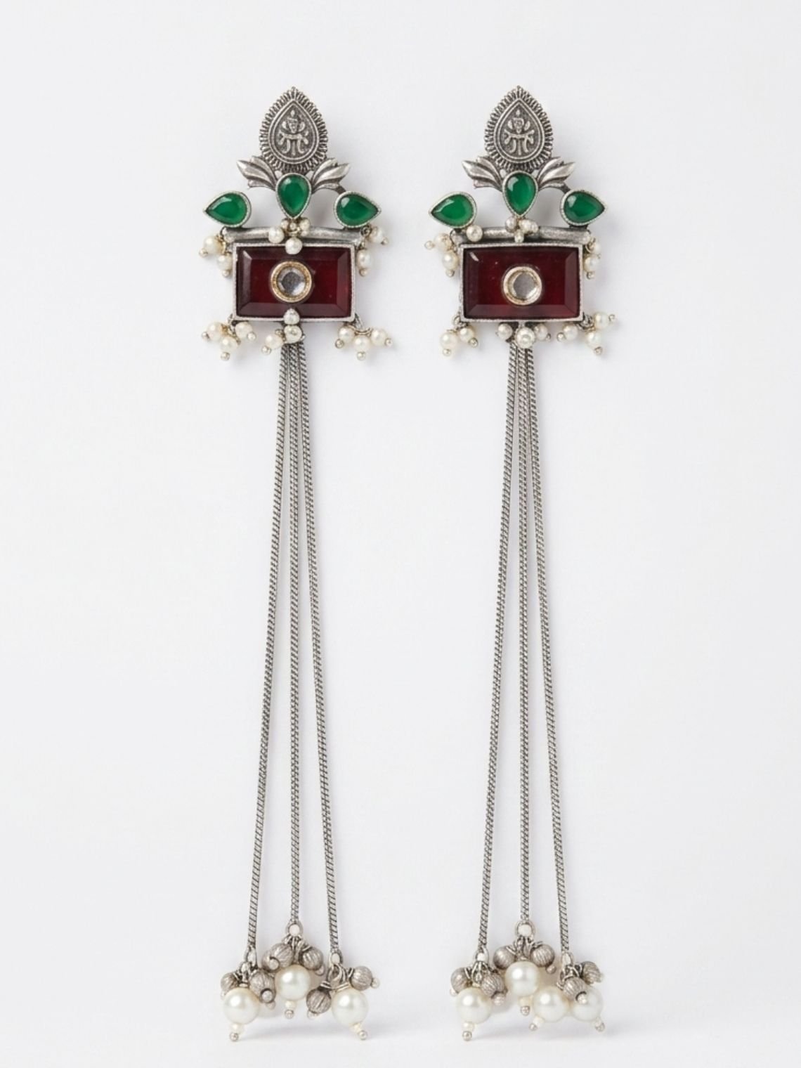 Jhanak Stone Oxidised Earrings - Chowkhat Lifestyle