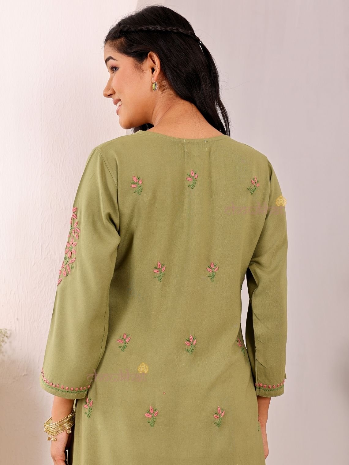 Heer Premium Rayon Straight Chikankari Kurti - Chowkhat Lifestyle