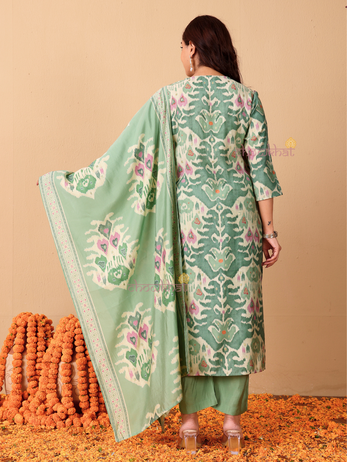 Kashvi Hand Embroidered Printed Modal Muslin 3 Piece Stitched Suit Set