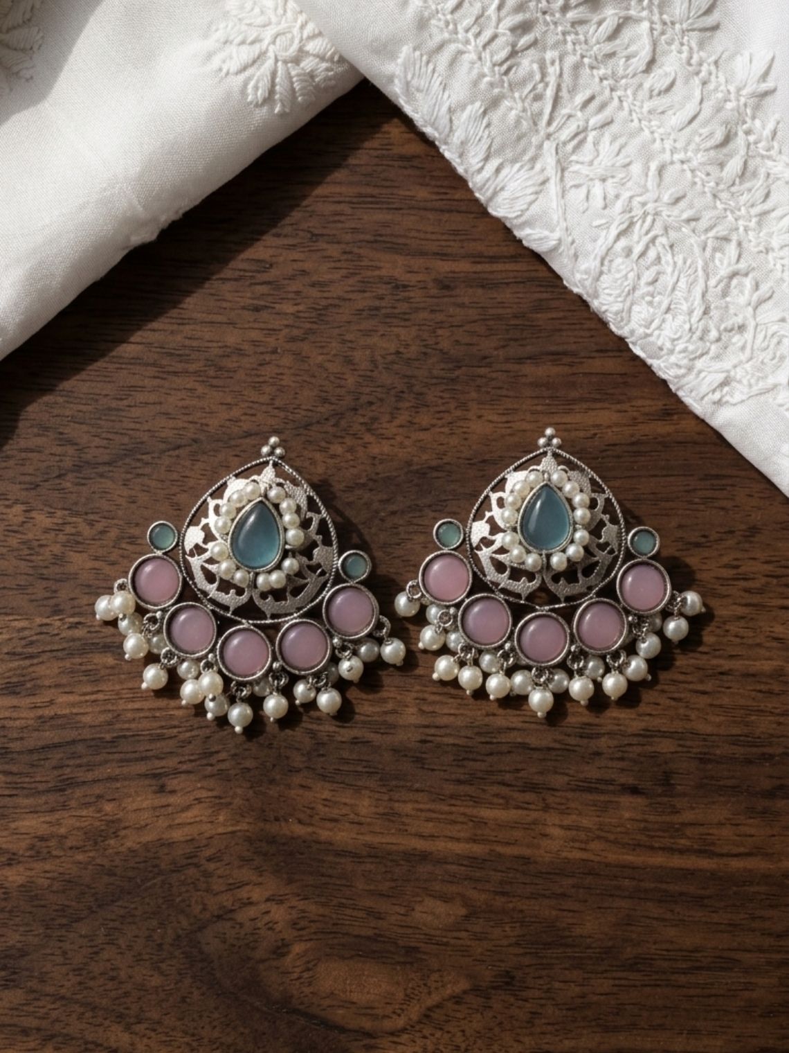 Royal Pearl Oxidised Earrings - Chowkhat Lifestyle