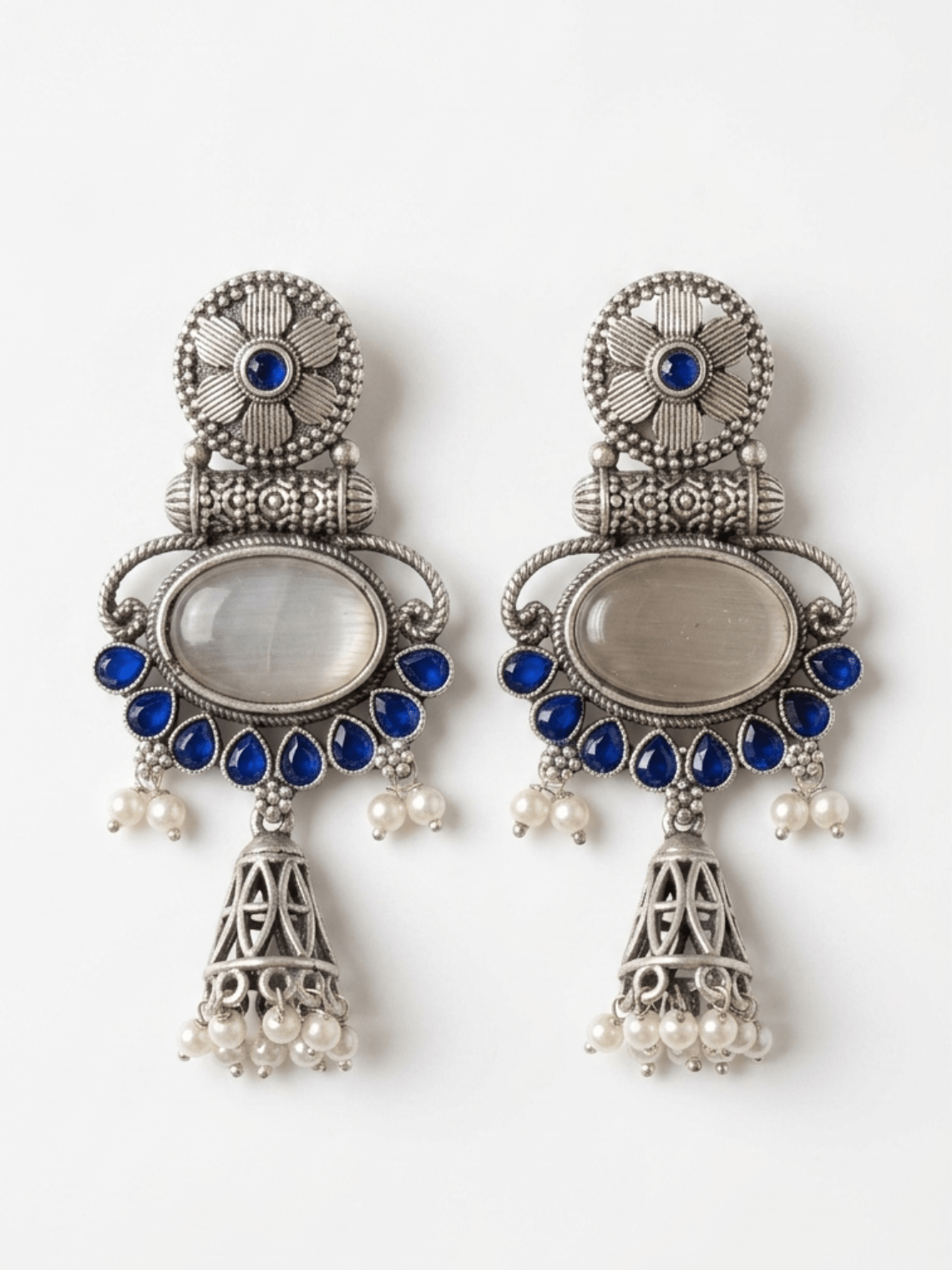 Saaz Oxidised German silver Earrings - Chowkhat Lifestyle