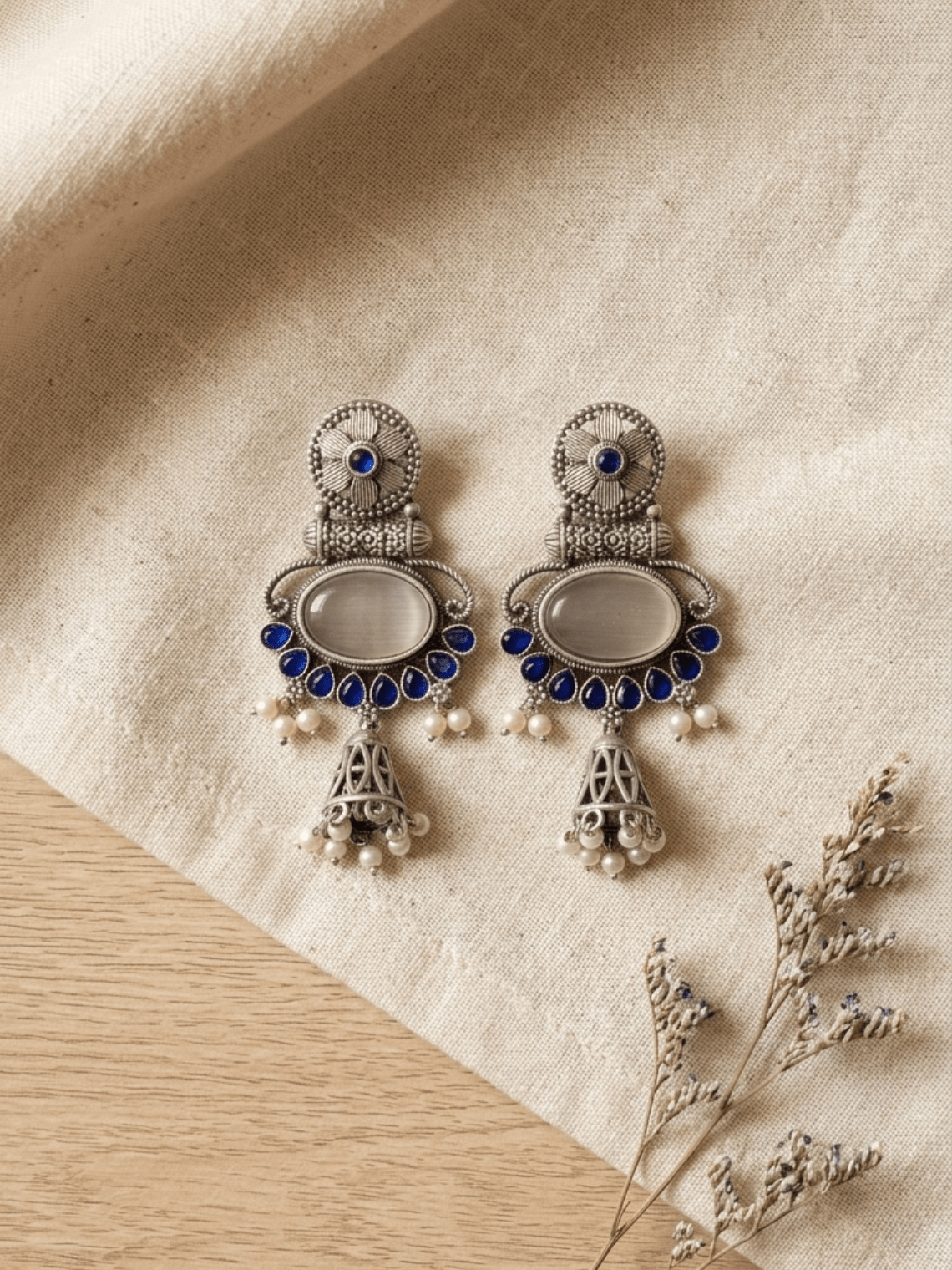Saaz Oxidised German silver Earrings - Chowkhat Lifestyle