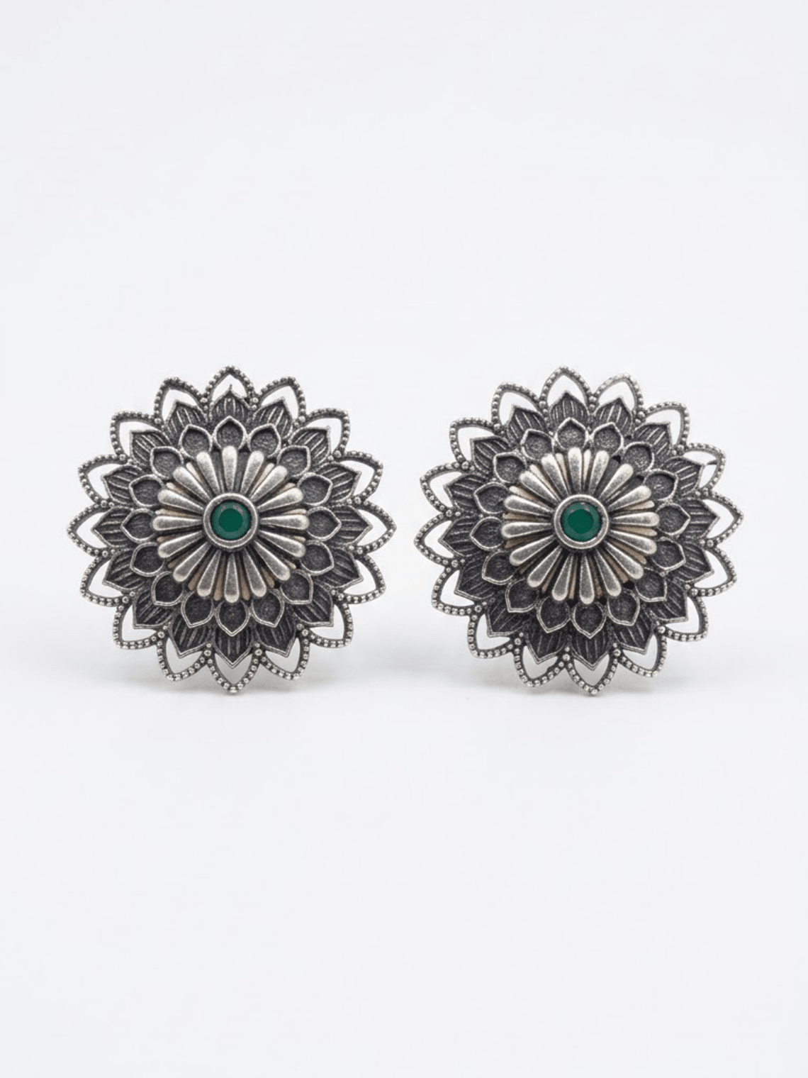 Iris Bloom oxidised Earrings - Chowkhat Lifestyle