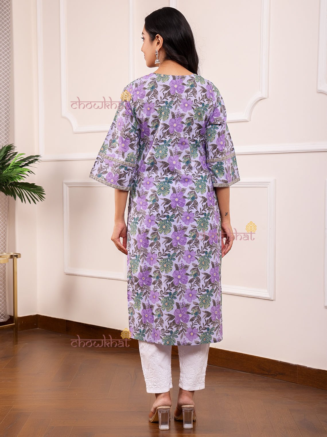 Anam Hand Printed Kurti with Sequence Work - Chowkhat Lifestyle