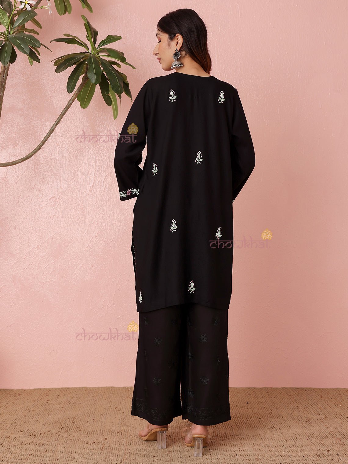 Mriga Premium Rayon Straight Multi Color Chikankari Kurti - Chowkhat Lifestyle