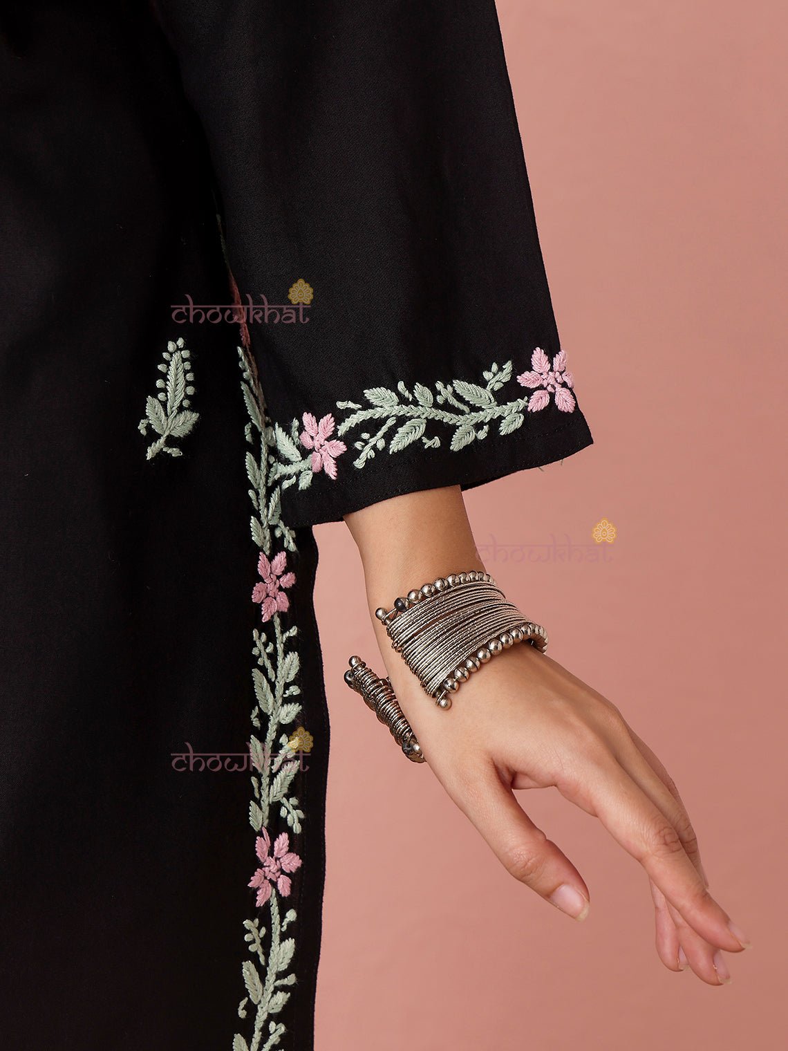 Mriga Premium Rayon Straight Multi Color Chikankari Kurti - Chowkhat Lifestyle