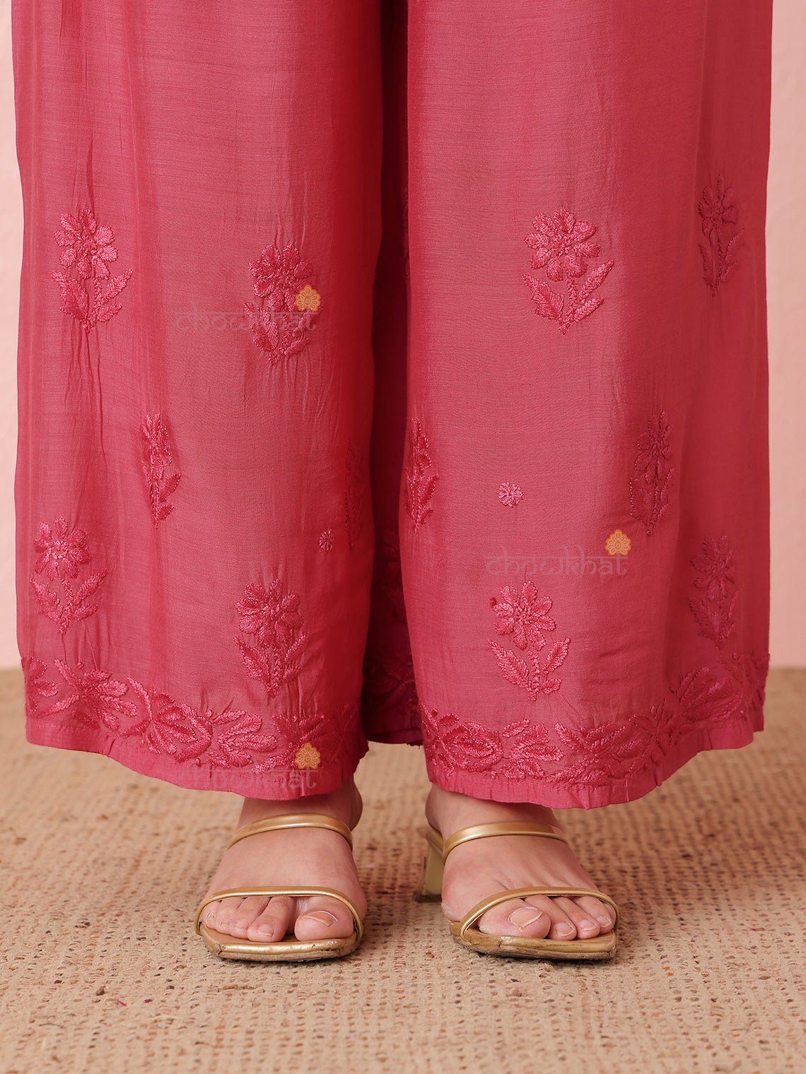 Lavina Premium Muslin Chikankari Kurti & Palazzo Set - Chowkhat Lifestyle