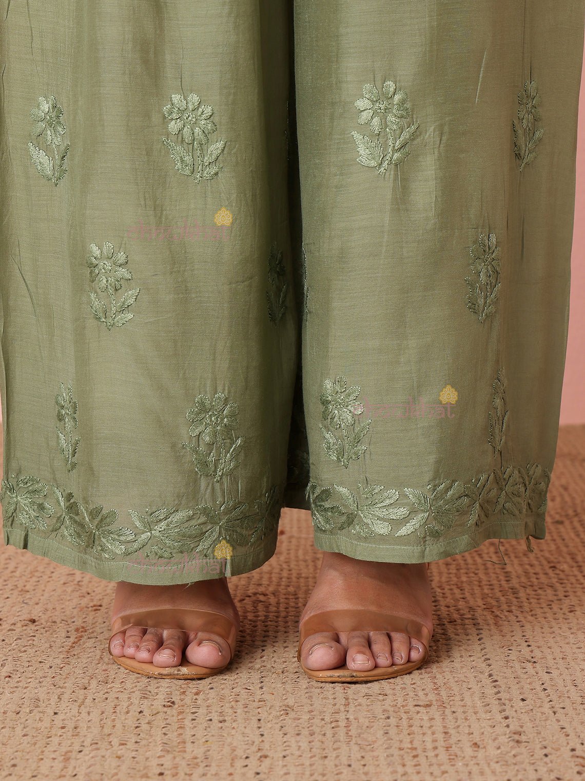 Lavina Premium Muslin Chikankari Kurti & Palazzo Set - Chowkhat Lifestyle