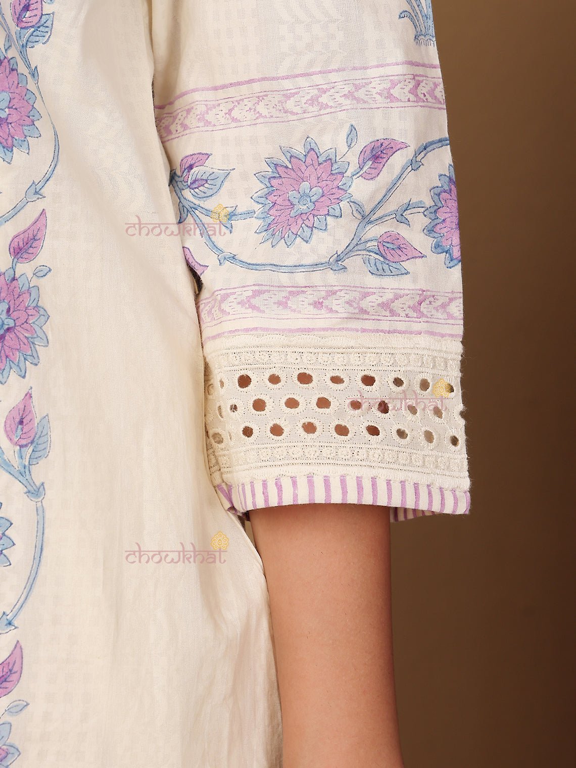 Bagh Hand Block Pure Cotton 3 Piece Stitched Suit Set with Dupatta - Chowkhat Lifestyle