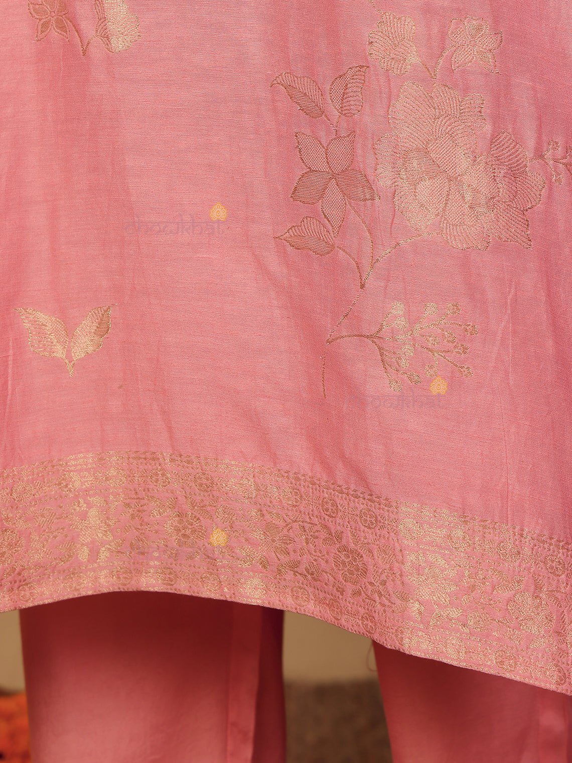 Antara Linen Jacquard 3 Piece Stitched Suit Set with Handwork - Chowkhat Lifestyle