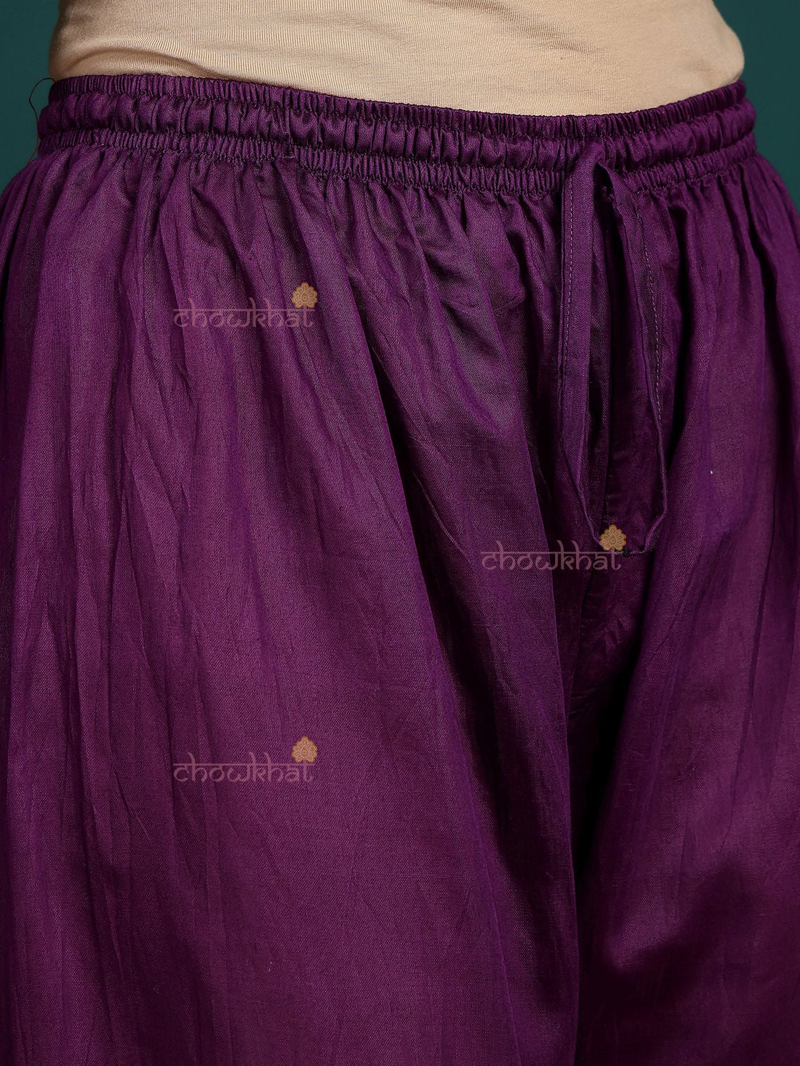 Siya Premium Chanderi Chikankari Kurti & Palazzo Set - Chowkhat Lifestyle