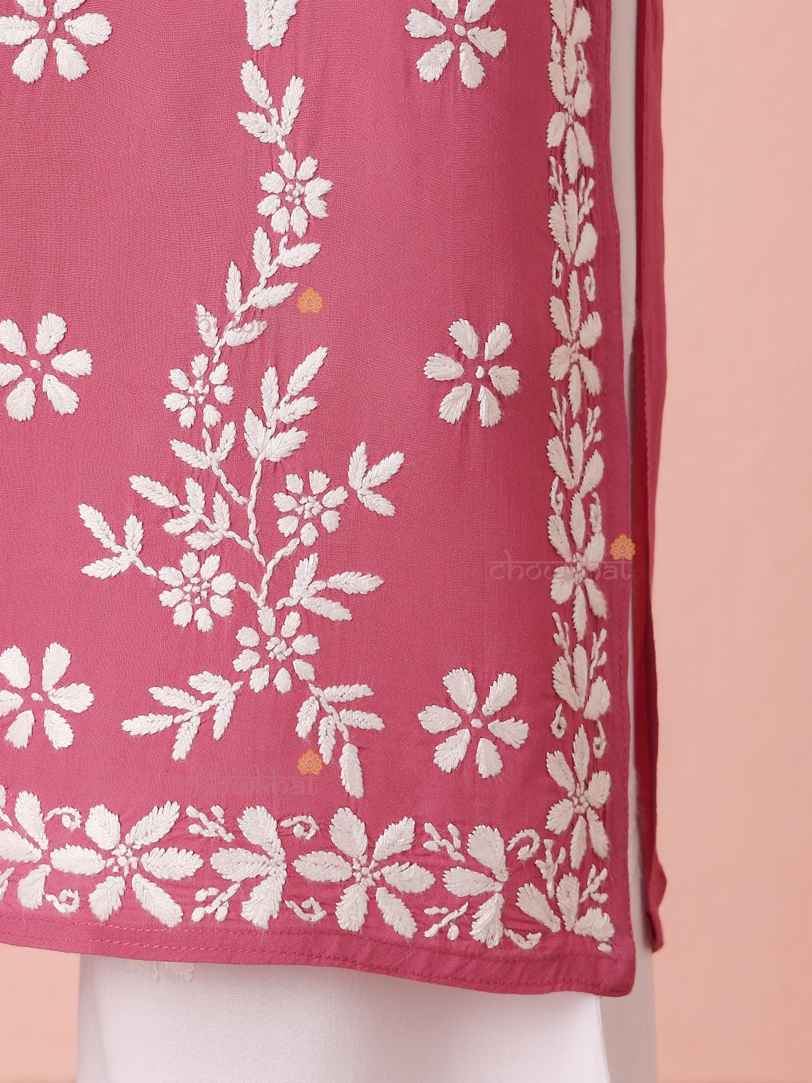 Fiza Premium Modal Straight Chikankari Kurti - Chowkhat Lifestyle