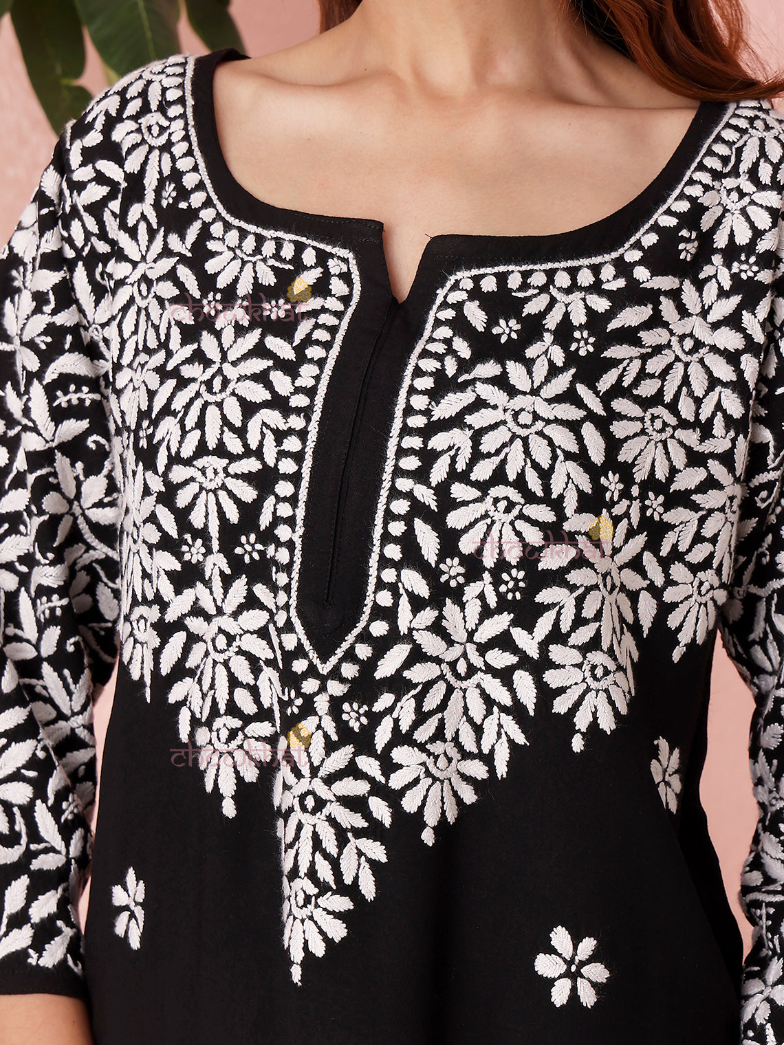 Rida Straight Premium Rayon Chikankari Kurti
