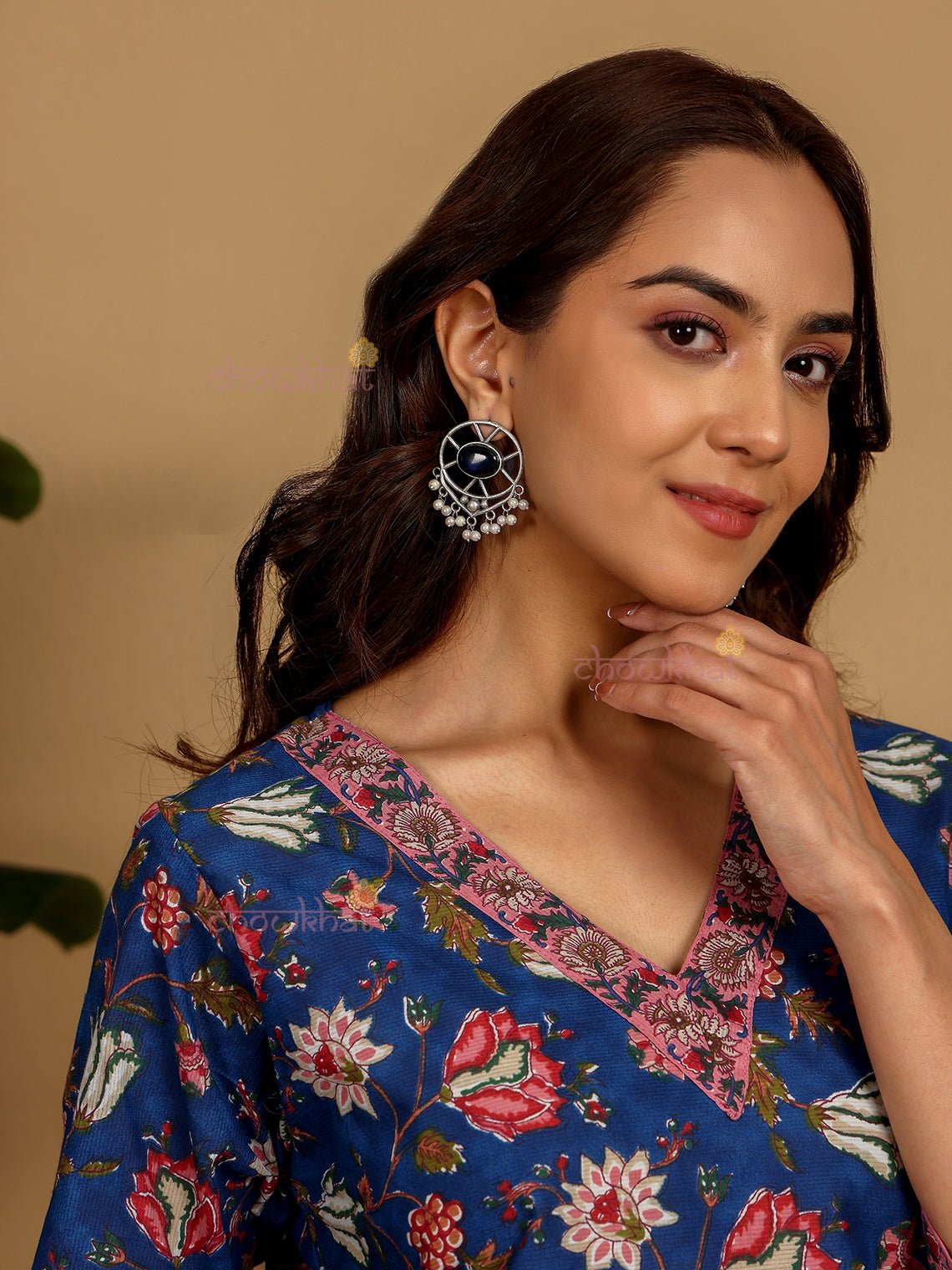 German Silver Handcrafted Circle Stud Earrings - Chowkhat Lifestyle