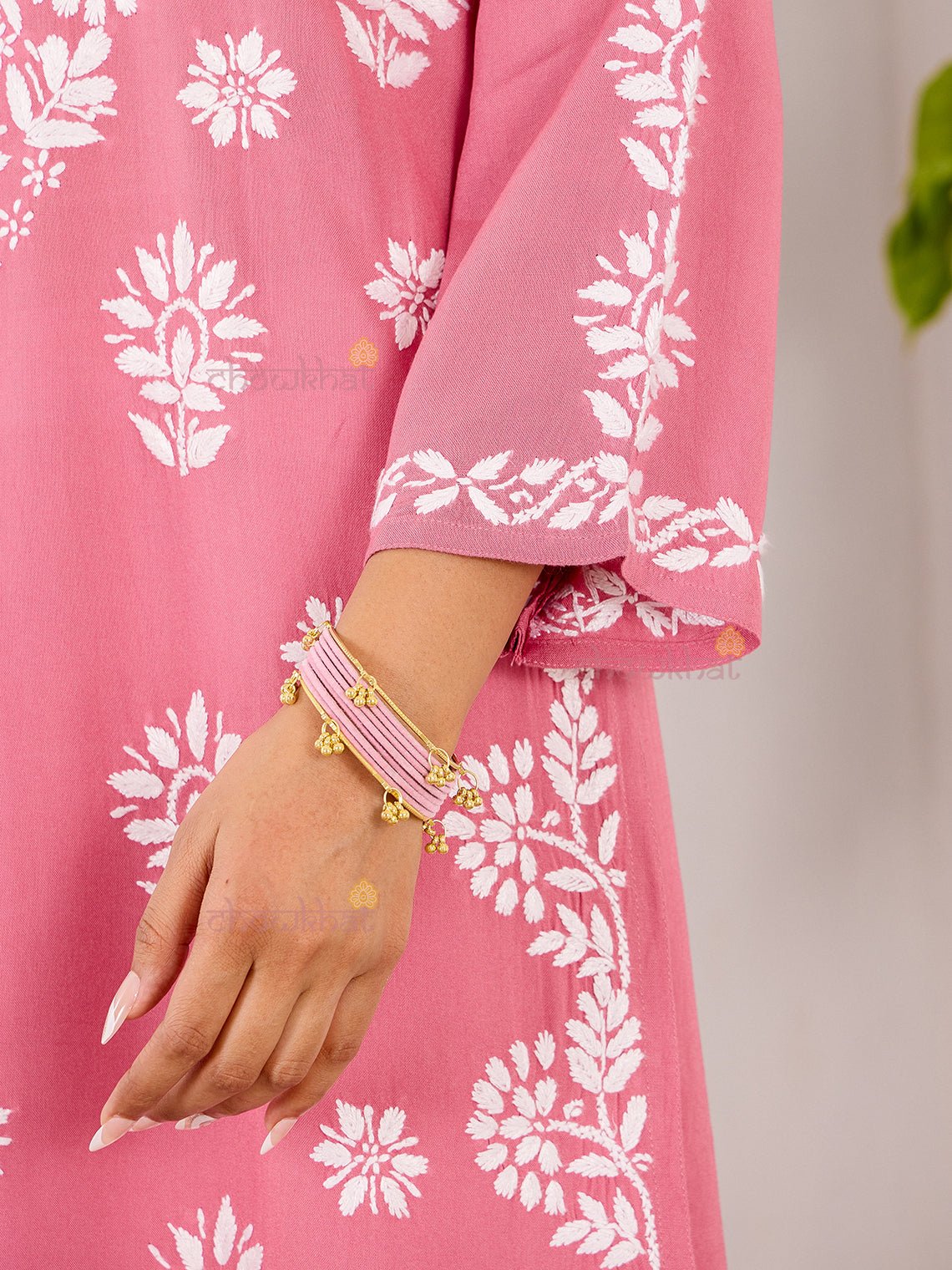 Navya Rayon Straight Chikankari Kurti with Lace - Chowkhat Lifestyle