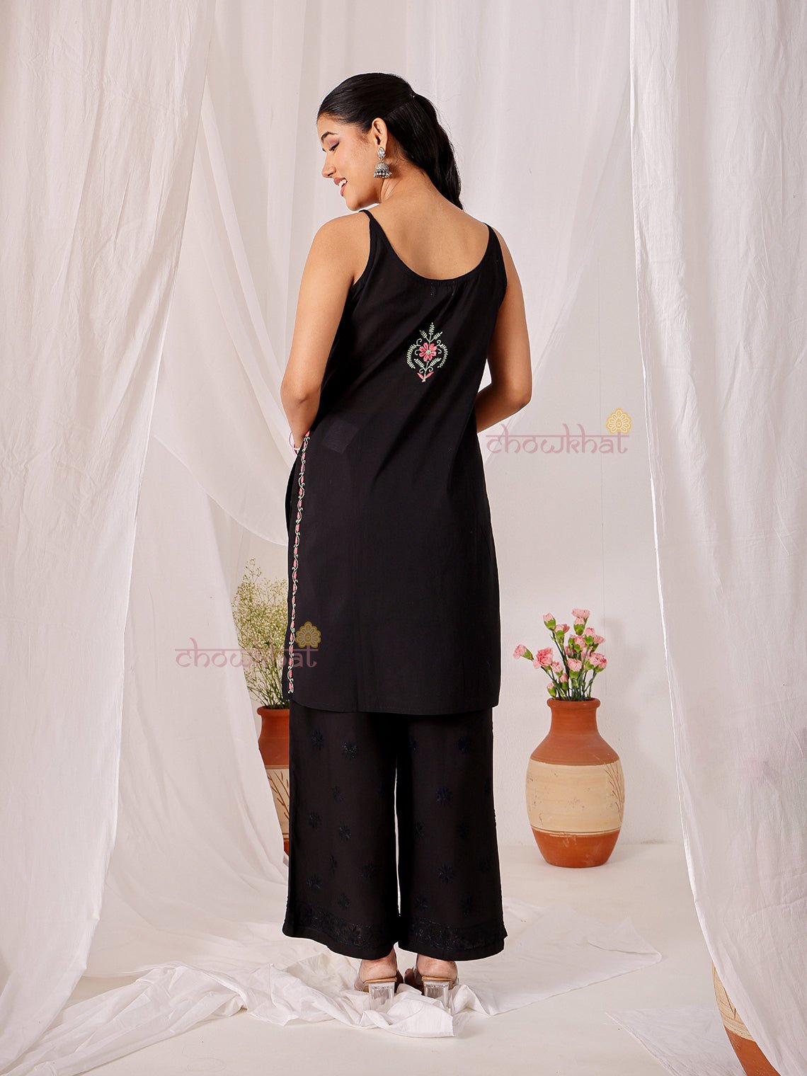 Raas Cotton Multi Color Chikankari Kurti - Chowkhat Lifestyle