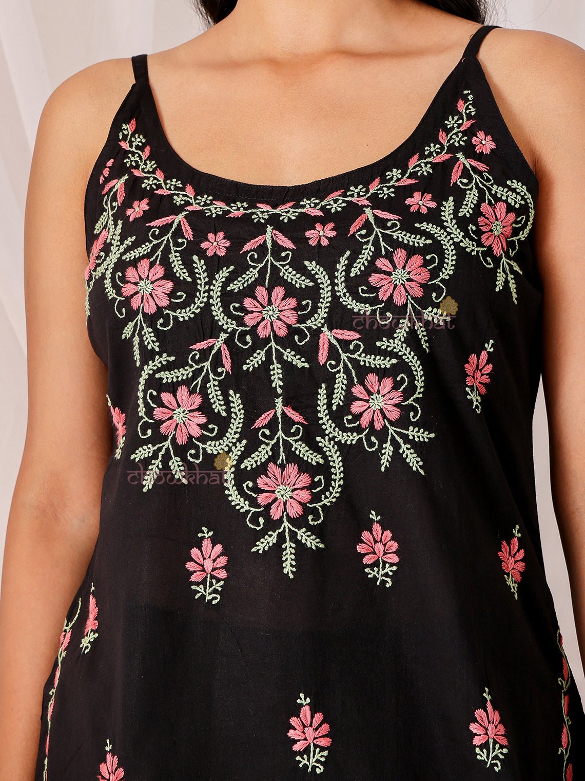 Raas Cotton Multi Color Chikankari Kurti - Chowkhat Lifestyle