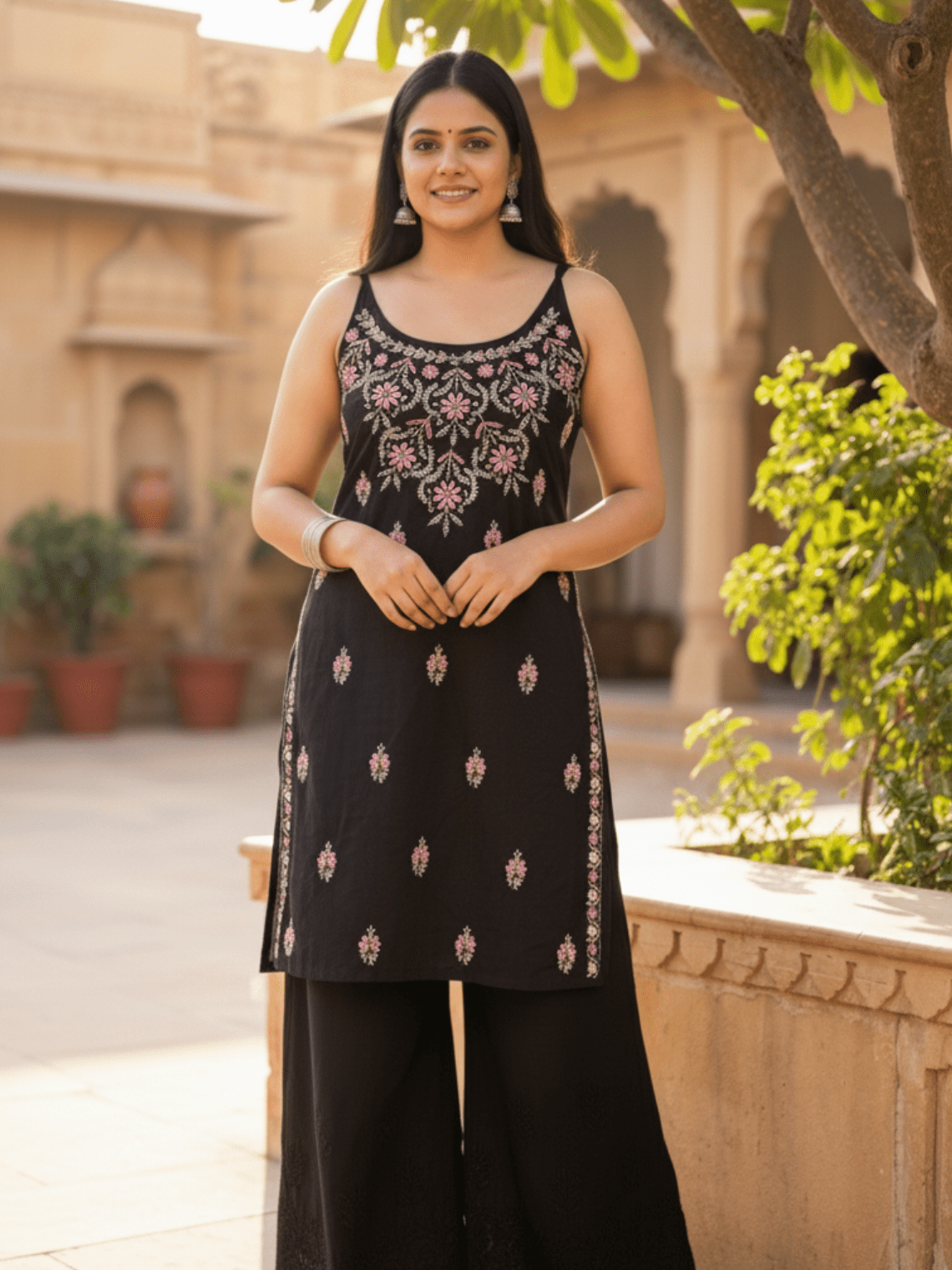 Raas Cotton Multi Color Chikankari Kurti - Chowkhat Lifestyle